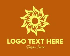 Sunflower - Yellow Sunflower Energy logo design
