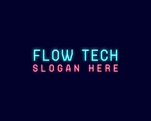 Neon Tech Business logo design