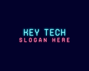 Neon Tech Business logo design