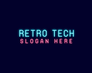 Neon Tech Business logo design