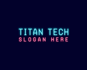 Neon Tech Business logo design