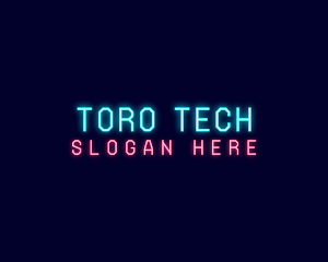 Neon Tech Business logo design