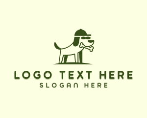 Dog Gentleman - Pet Dog Bone logo design