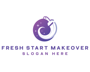 Makeover - Paint Brush Swirl Remodeling logo design