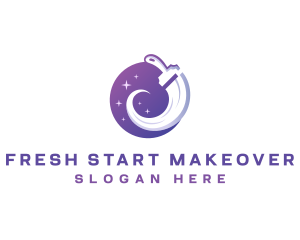 Paint Brush Swirl Remodeling logo design