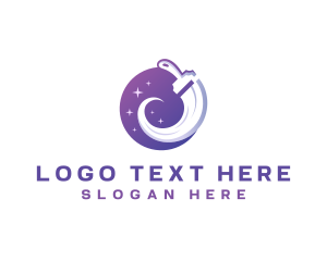 Negative Space - Paint Brush Swirl Remodeling logo design