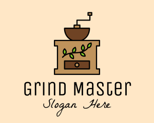 Minimalist Coffee Grinder  logo design