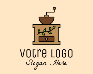 Latte - Minimalist Coffee Grinder logo design