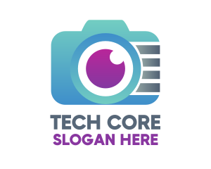 Gradient Tech Digicam logo design