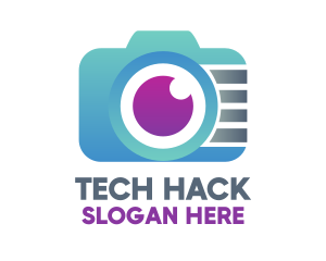 Gradient Tech Digicam logo design