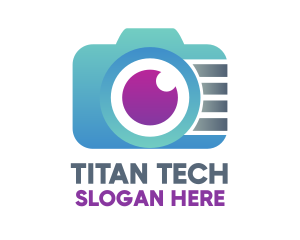 Gradient Tech Digicam logo design