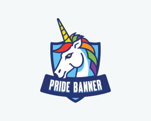 Gaming Pride Unicorn logo design