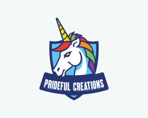 Pride - Gaming Pride Unicorn logo design