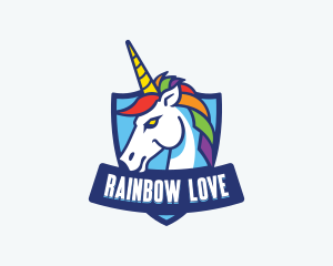 Lesbian - Gaming Pride Unicorn logo design