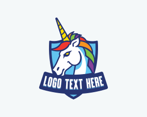 Mythical - Gaming Pride Unicorn logo design