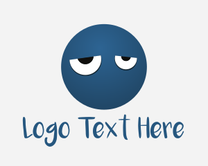 Sleep - Tired Emoji Face logo design