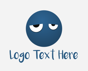 Sleepy - Tired Emoji Face logo design