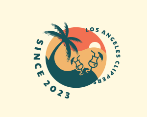 Beach Resort - Tropical Beach Bar logo design
