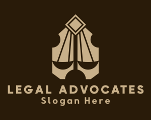 Brown Justice Scale logo design