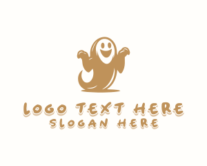 Spooky - Scary Haunted Ghost logo design