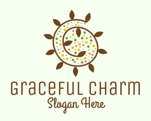 Natural Organic Swirl logo design