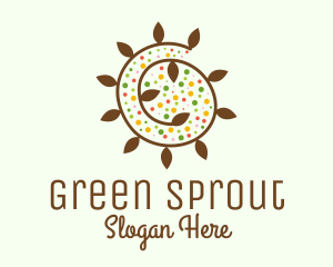 Seed - Natural Organic Swirl logo design