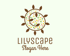 Natural Organic Swirl logo design