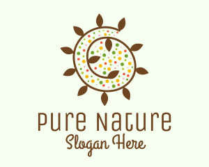 Natural Organic Swirl logo design