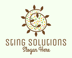 Natural Organic Swirl logo design