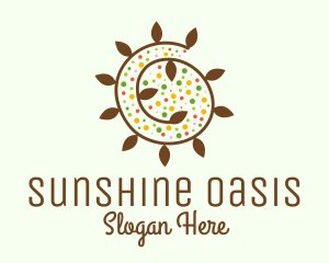 Natural Organic Swirl logo design