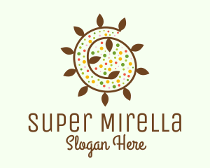 Natural Organic Swirl logo design