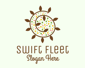 Natural Organic Swirl logo design