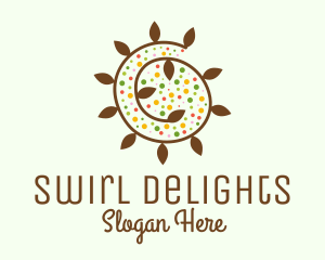 Natural Organic Swirl logo design