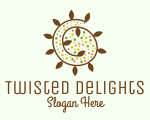 Natural Organic Swirl logo design