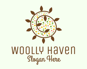 Natural Organic Swirl logo design