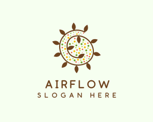 Natural Organic Swirl logo design