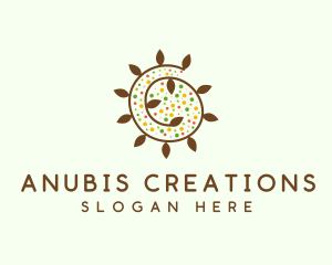 Natural Organic Swirl logo design