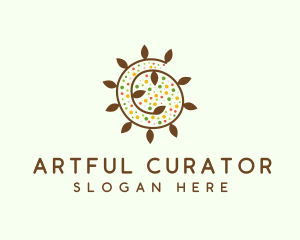 Natural Organic Swirl logo design