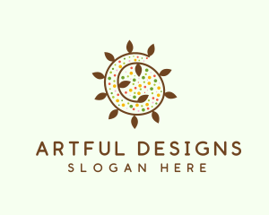 Natural Organic Swirl logo design