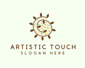 Natural Organic Swirl logo design