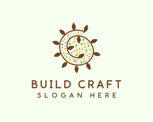 Natural Organic Swirl logo design