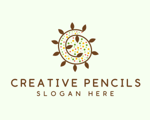 Natural Organic Swirl logo design