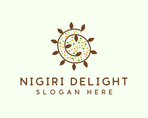 Natural Organic Swirl logo design