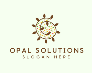 Natural Organic Swirl logo design