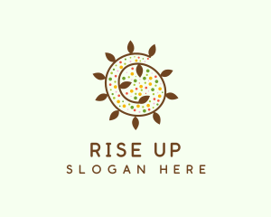 Natural Organic Swirl logo design