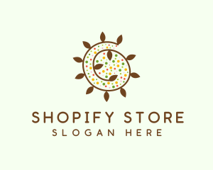 Natural Organic Swirl logo design