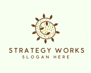 Natural Organic Swirl logo design