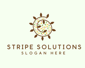 Natural Organic Swirl logo design