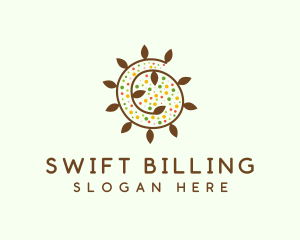 Natural Organic Swirl logo design