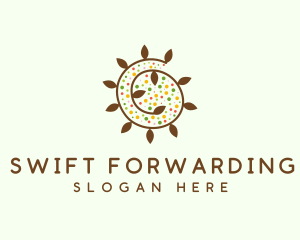 Natural Organic Swirl logo design